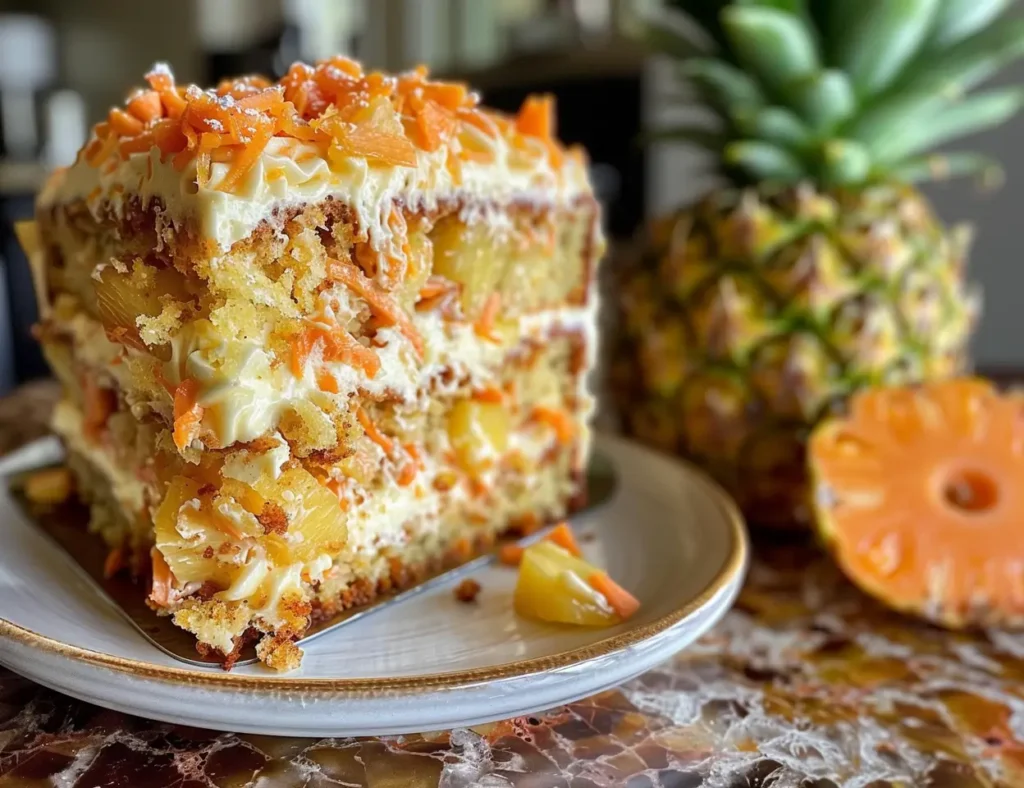 Hawaiian Carrot Pineapple Cake