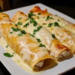 Chicken Enchiladas with Sour Cream White Sauce