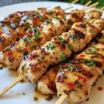 Garlic Parmesan Chicken Skewers