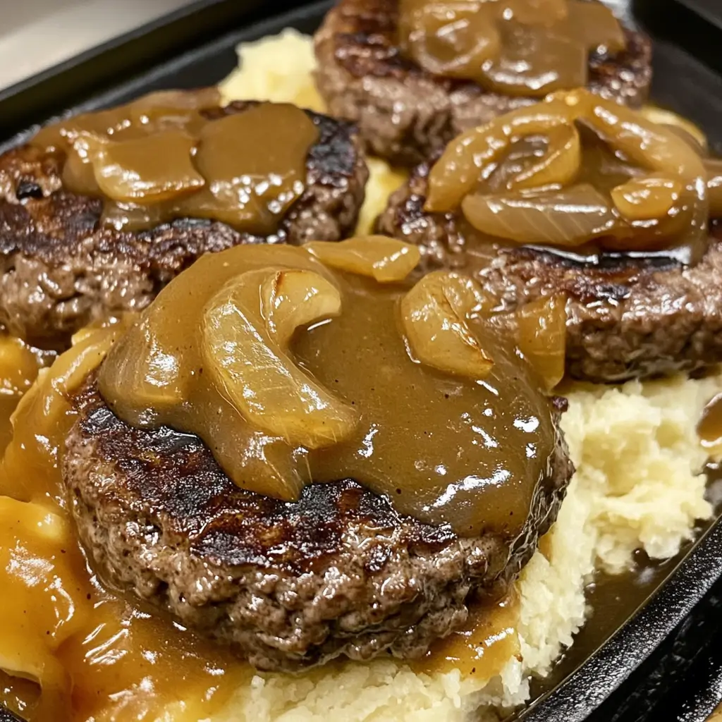 Hamburger Steaks with Onion Gravy