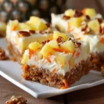 Pineapple Carrot Cake Bars with Cream Cheese Frosting