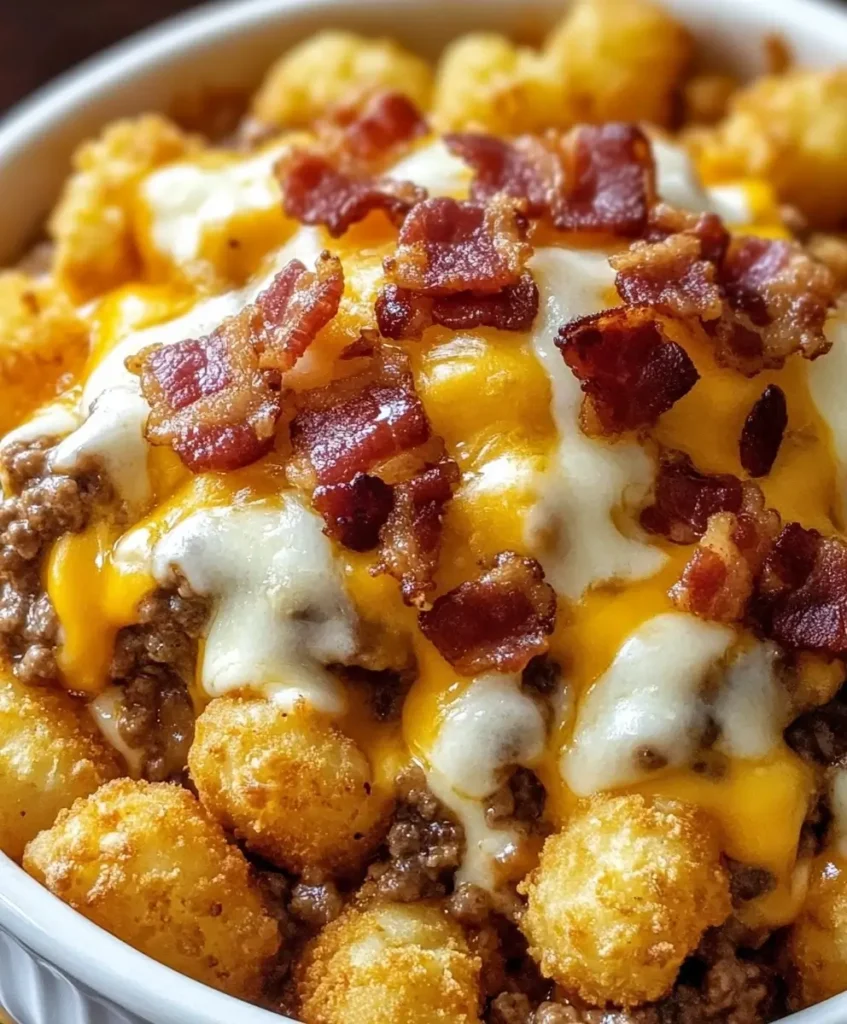 Bacon Cheeseburger Tater Tot Casserole