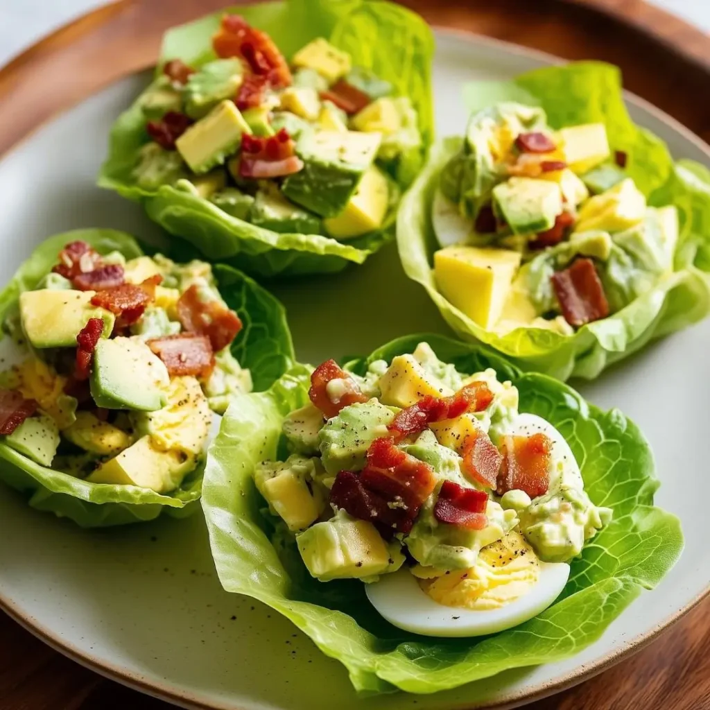 Avocado Bacon Egg Salad Lettuce