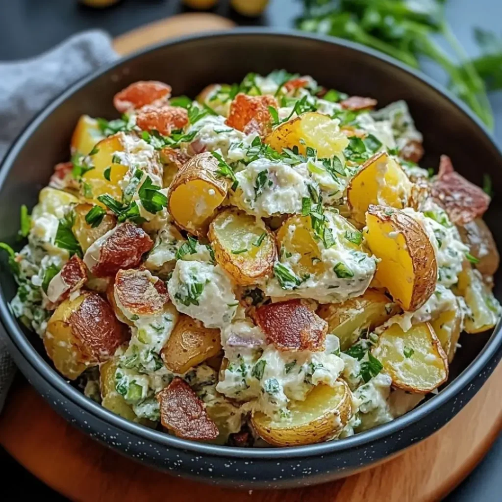 Crispy Smashed Potato Salad