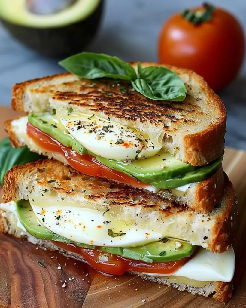 How to Make Avocado, Mozzarella, and Tomato Grilled Cheese