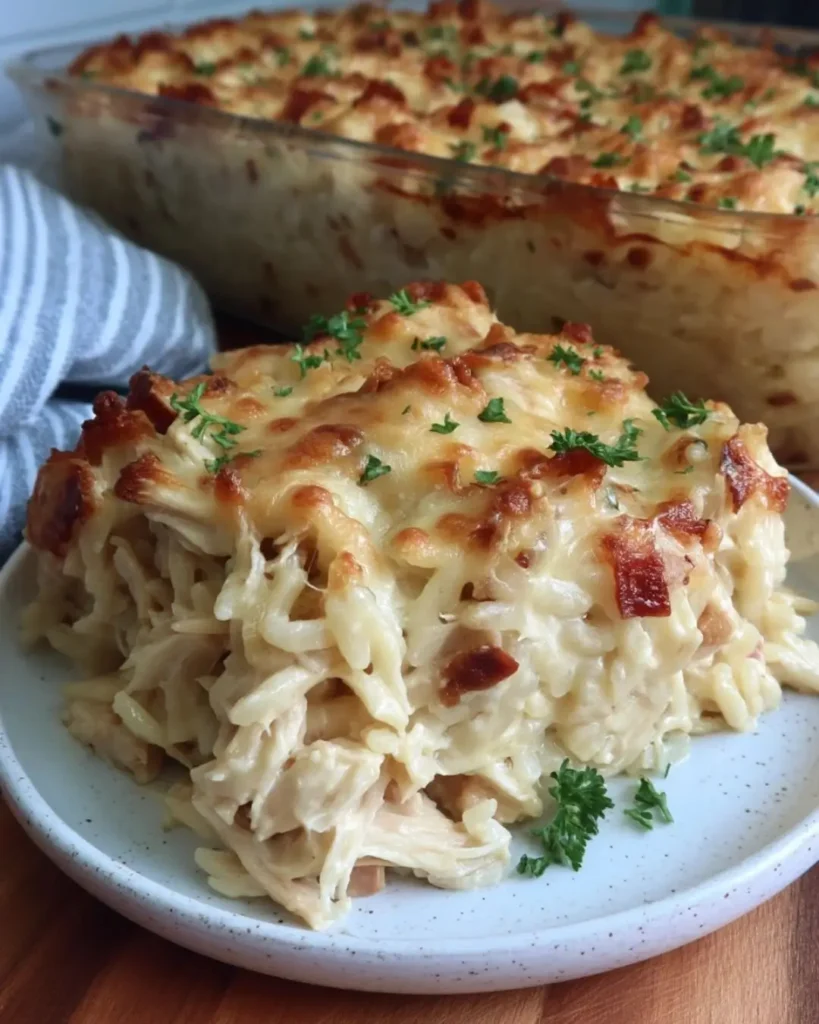 Ingredients for Dump-and-Bake Chicken Alfredo Rice Casserole