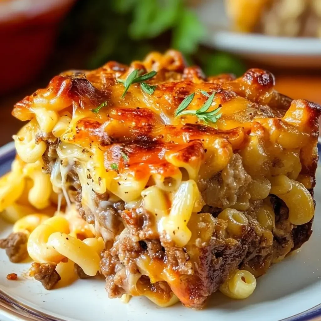 Mac and Cheese Meatloaf Casserole