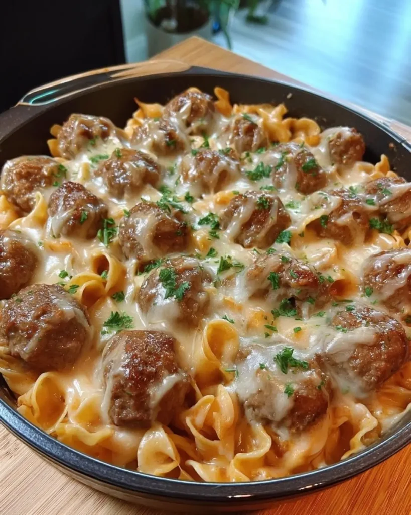 Swedish Meatball Noodle Bake