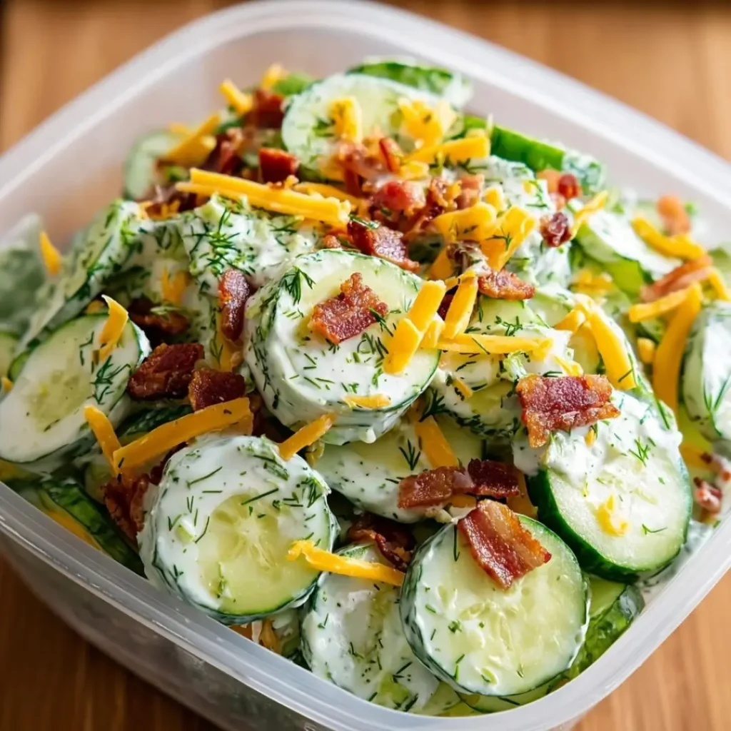 Cucumber Cheddar Bacon Snack
