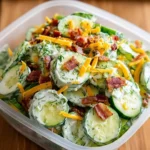 Cucumber Cheddar Bacon Snack
