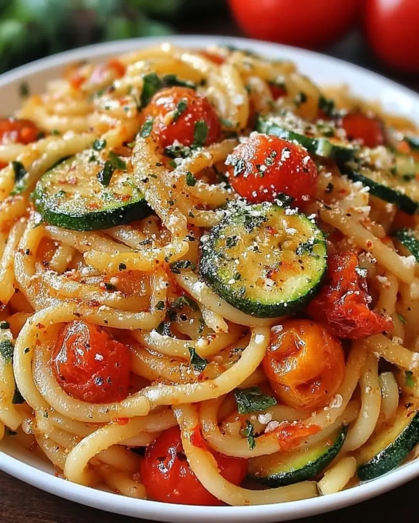 How to Make Tomato Zucchini Pasta