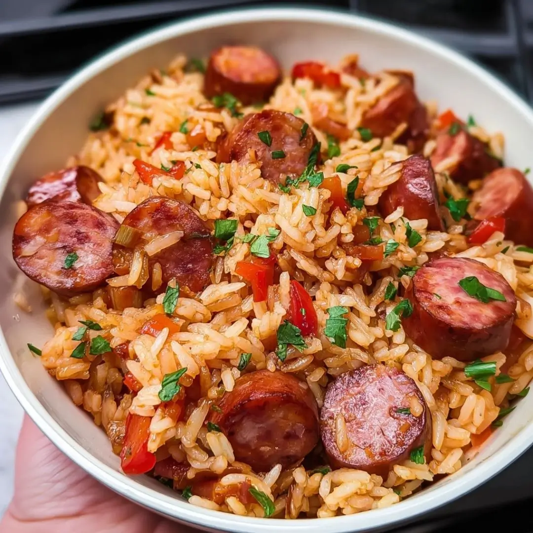 One Pot Smoked Sausage And Rice