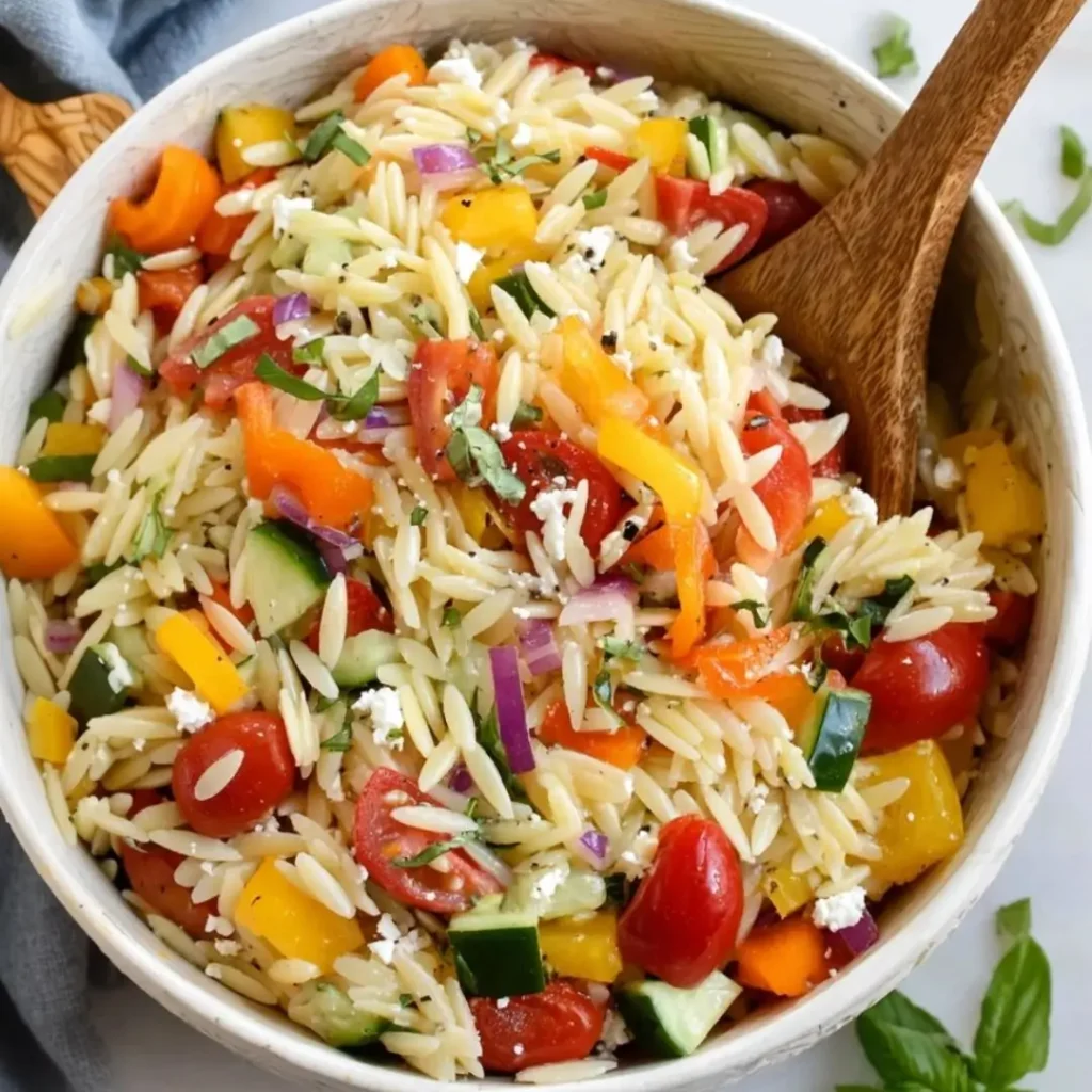 Rainbow Orzo Salad