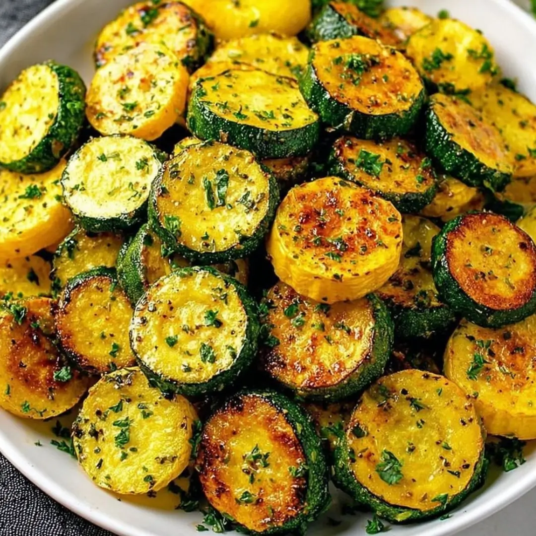 Easy Roasted Zucchini and Squash with Garlic & Italian Seasoning