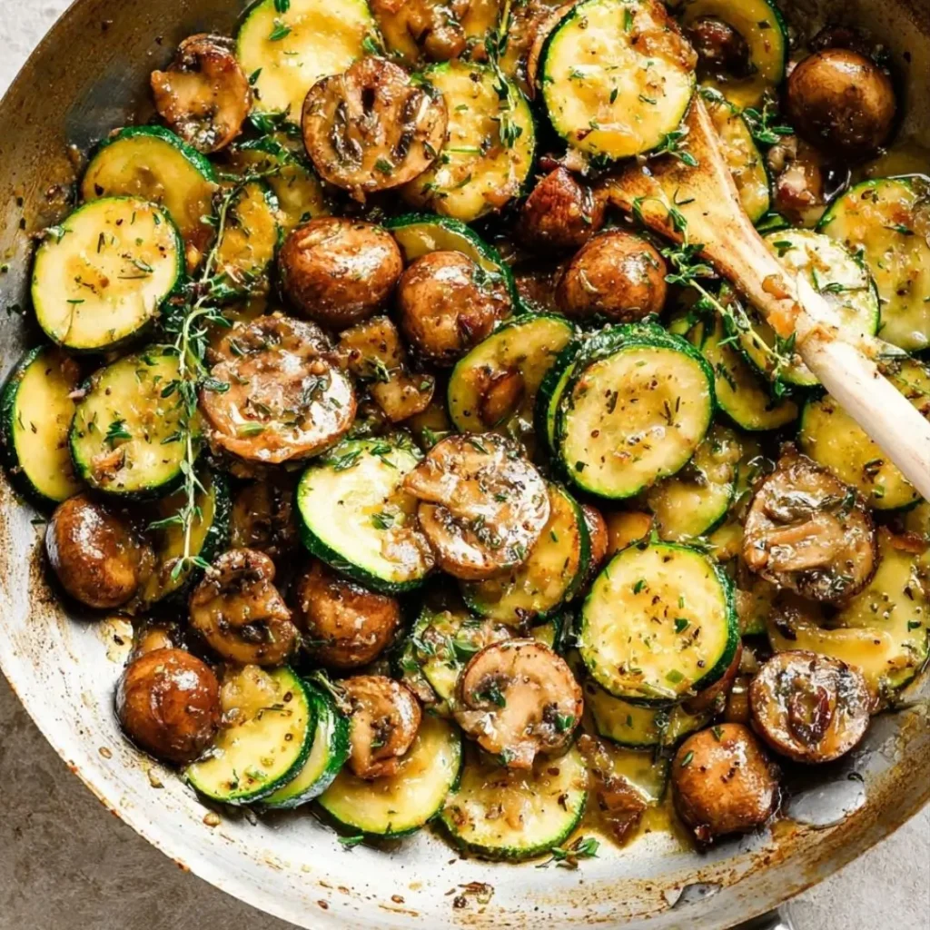 Skillet Zucchini and Mushrooms