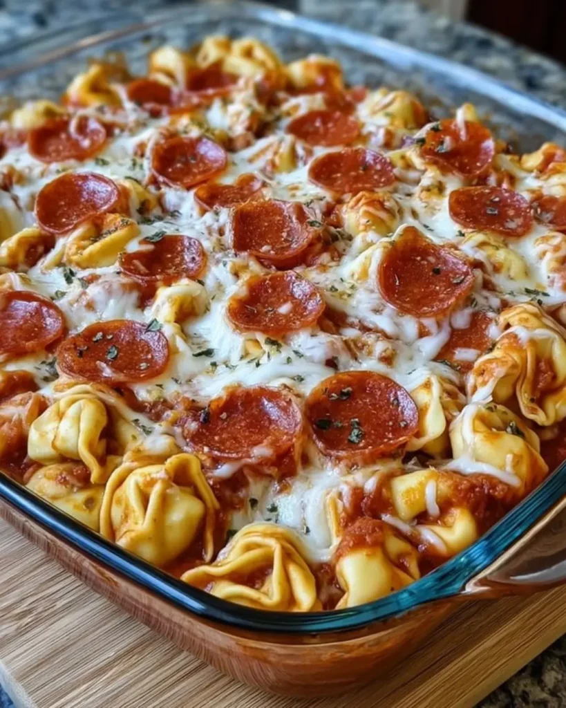 Why You’ll Love This Cheese Tortellini Pepperoni Pizza Casserole