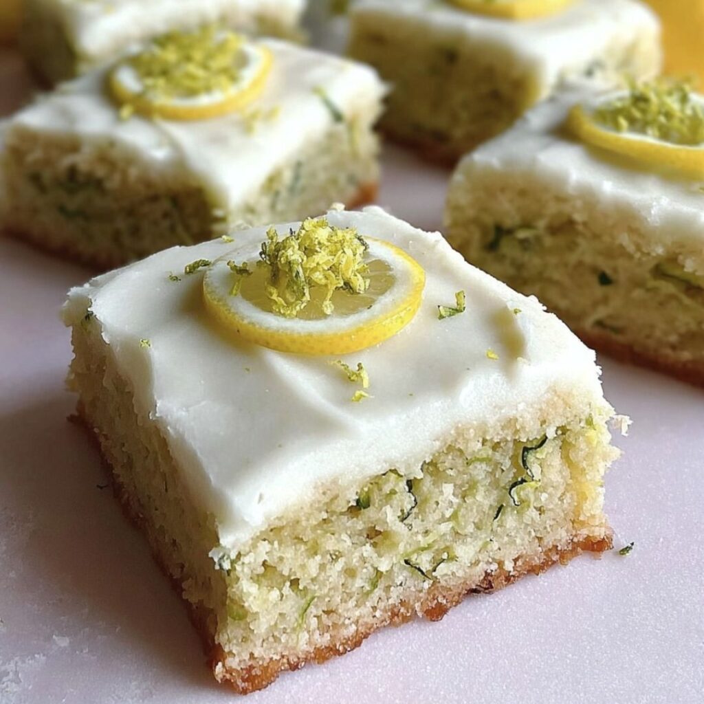 Zesty Lemon Zucchini Bars